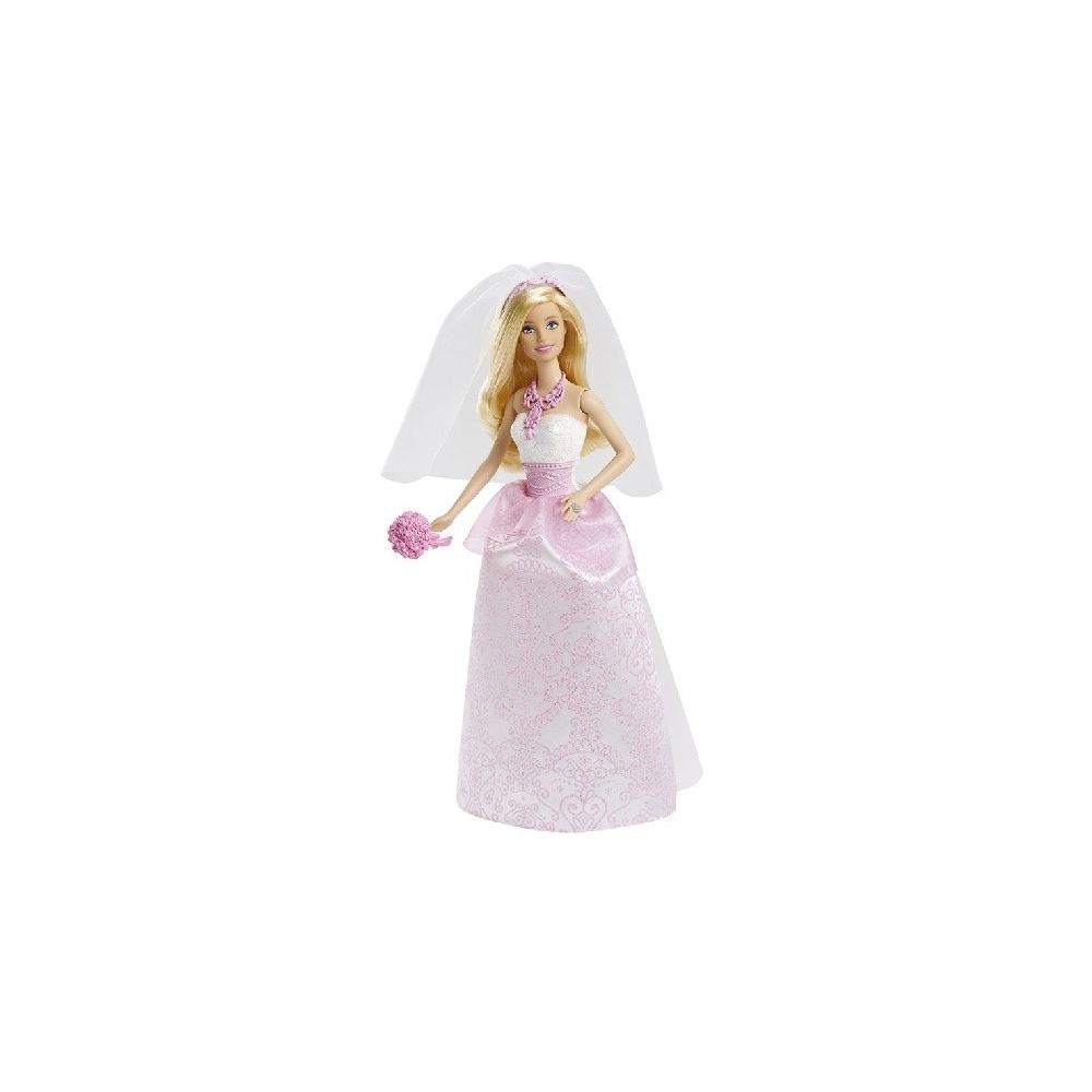 Mattel - Poupée mannequin - Barbie Mariée - CFF37 - Poupées