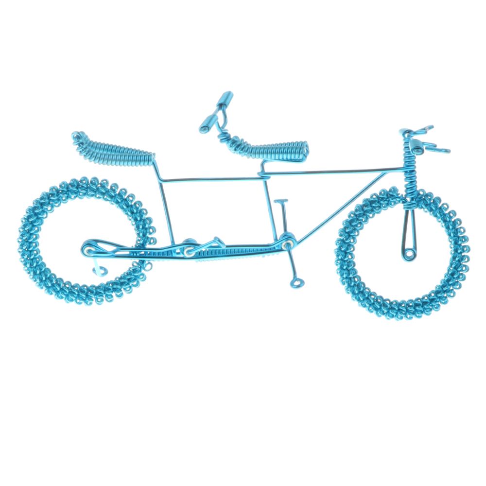 marque generique - Fabriqué À La Main En Métal Artisanat Modèle De Vélo Jouet Bureau Bureau Home Decor Bleu - Motos