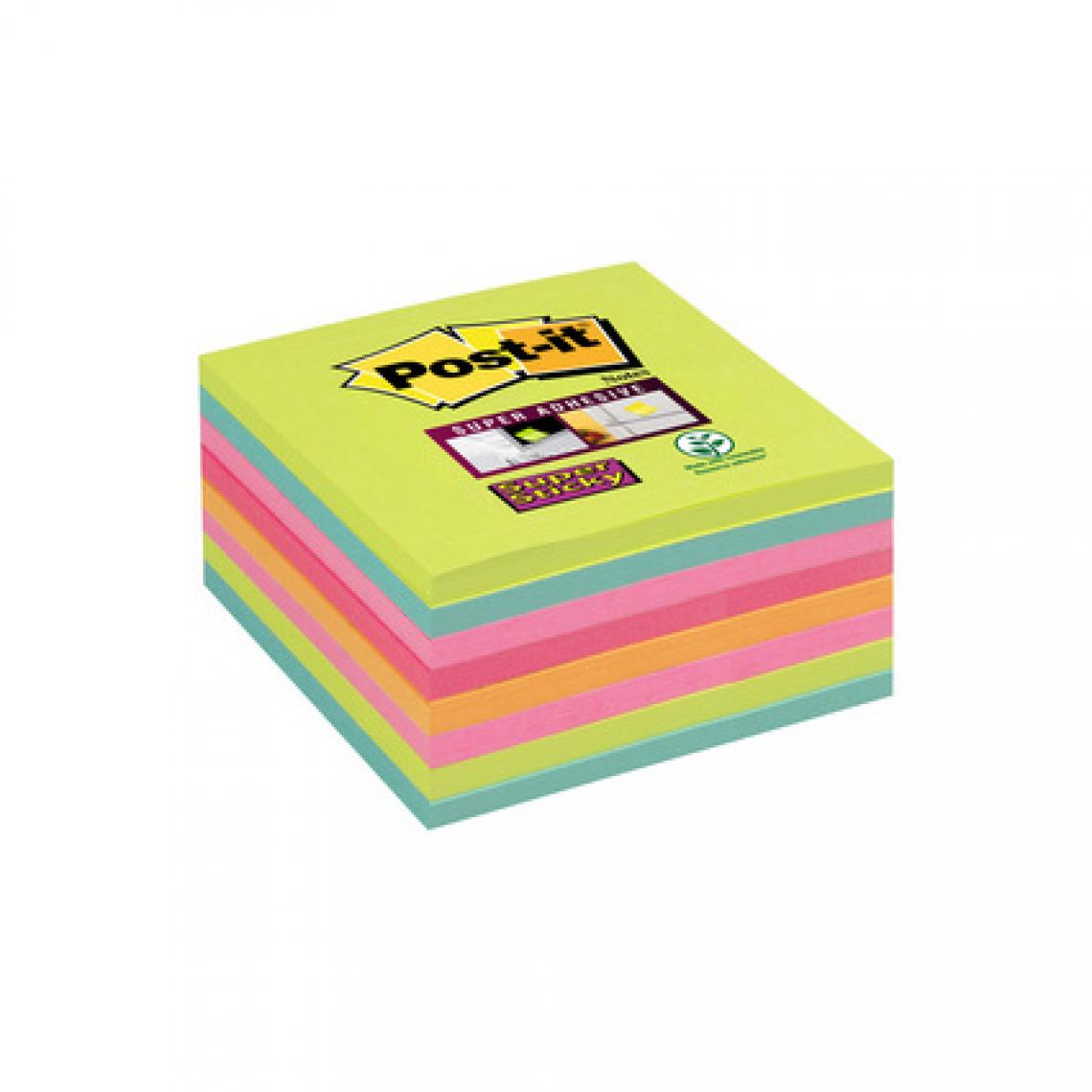 Post-It - Post-it Bloc-note Super Sticky Notes, 76 x 76 mm, assorti () - Accessoires Bureau
