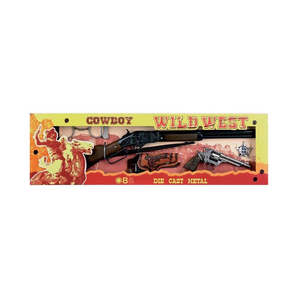 Gonher - Coffret carabine et revolver 8 coups - Les grands classiques