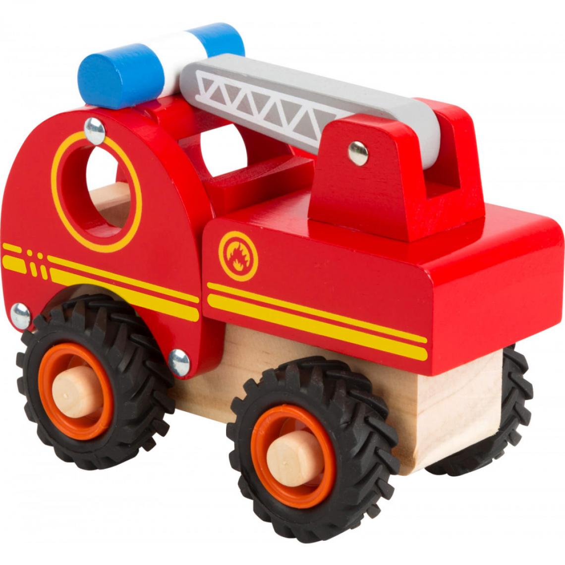 Small Foot Design - Small foot - Camion de Pompier en bois - Jeux d'éveil