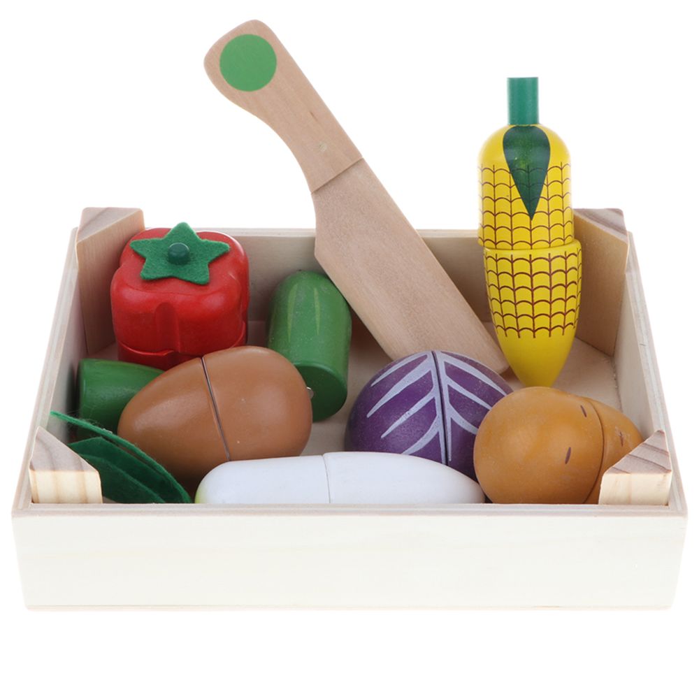 marque generique - Aimant en bois Fruits Légumes Nourriture Couper Enfants Jeu de rôle Jouet Légume B - Bricolage et jardinage
