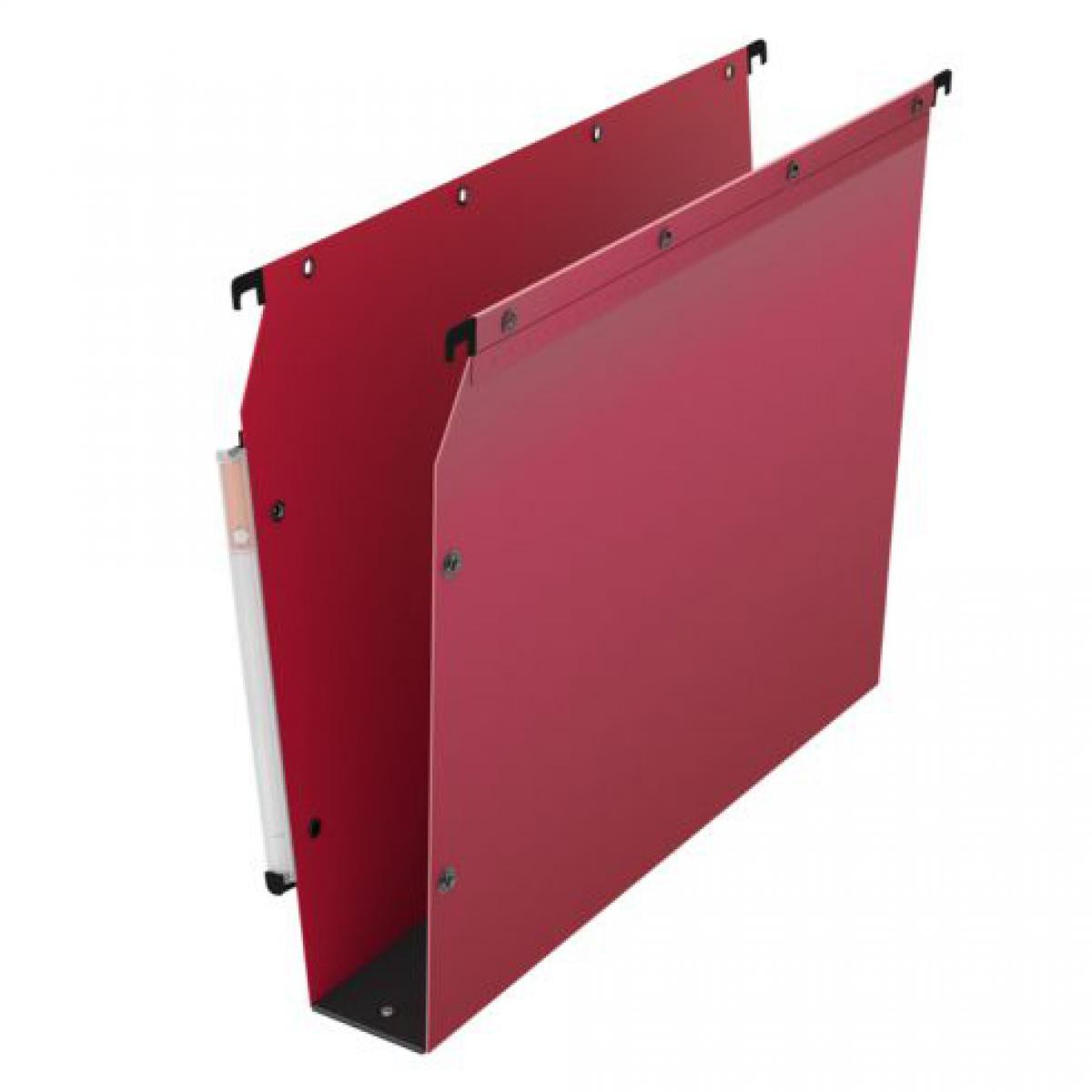 Oblique Az - Dossier suspendu plastique pression L'Oblique AZ fond 5 cm pour armoire - rouge - Lot de 10 - Accessoires Bureau