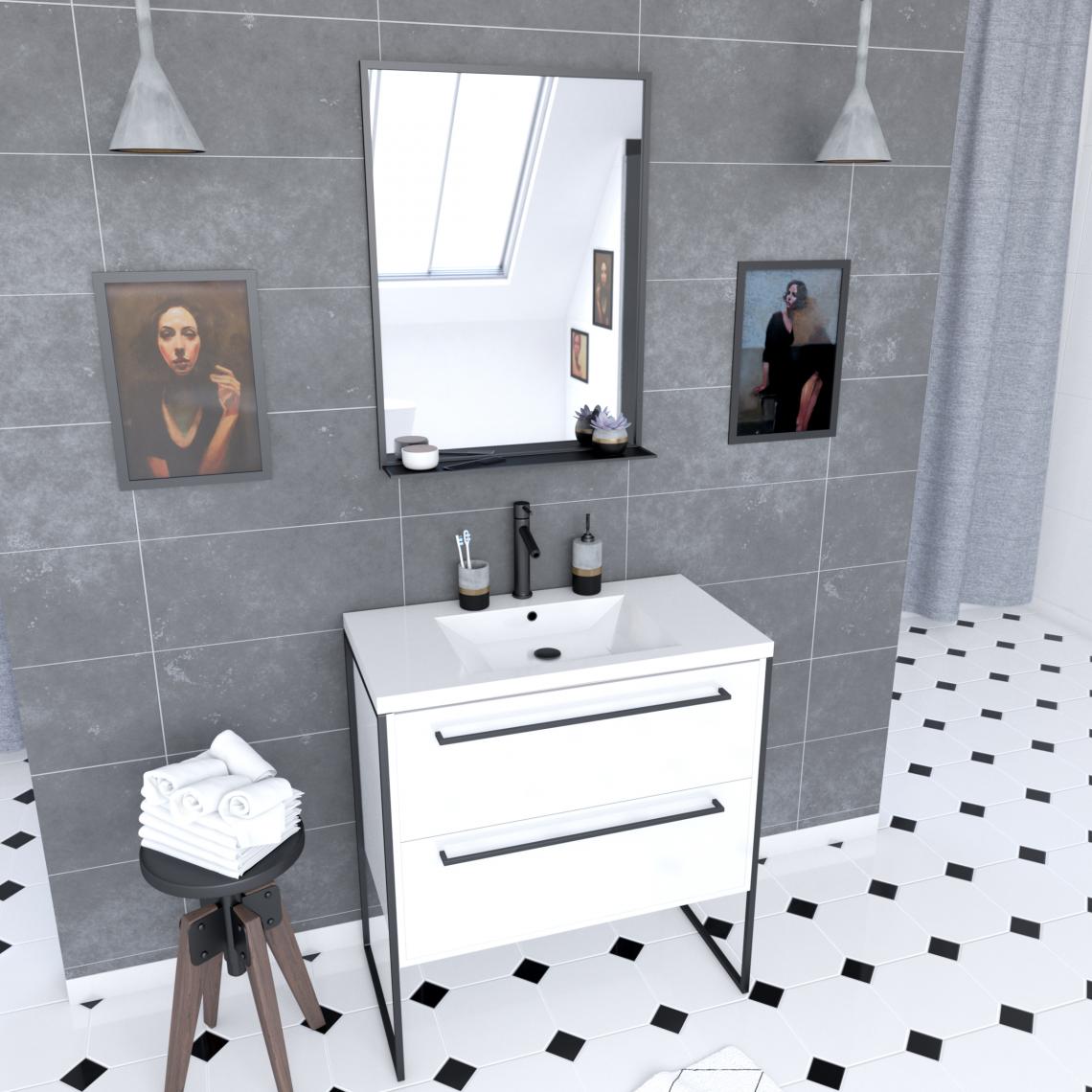 Aurlane - Meuble de salle de bain 80 cm - Meubles de salle de bain