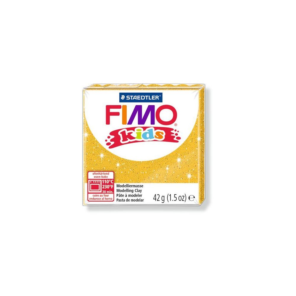 Fimo - Pâte Fimo Kids 42 g Doré pailleté 8030.112 - Fimo - Modelage