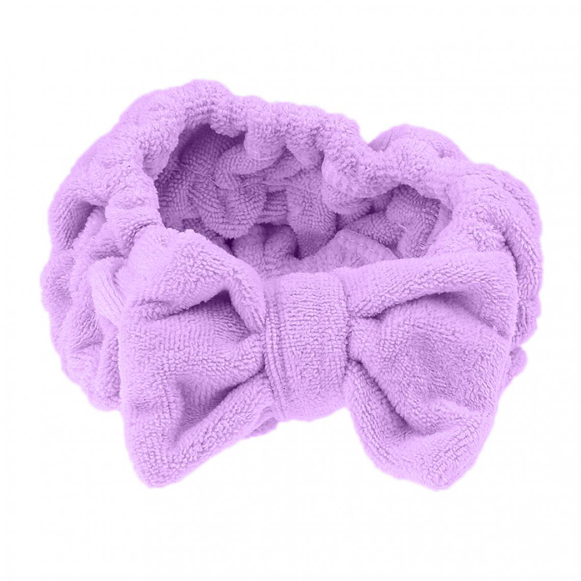 marque generique - Doux bowknot maquillage bain de douche cosmétiques spa élastique bande de cheveux bande bande rose - Perles