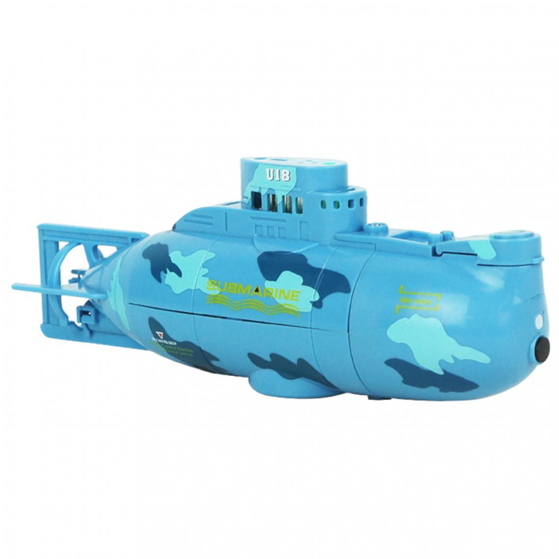 marque generique - Mini rc sous-marin 3ch télécommande jouet rtr avec câble usb enfant cadeau bleu - Voitures