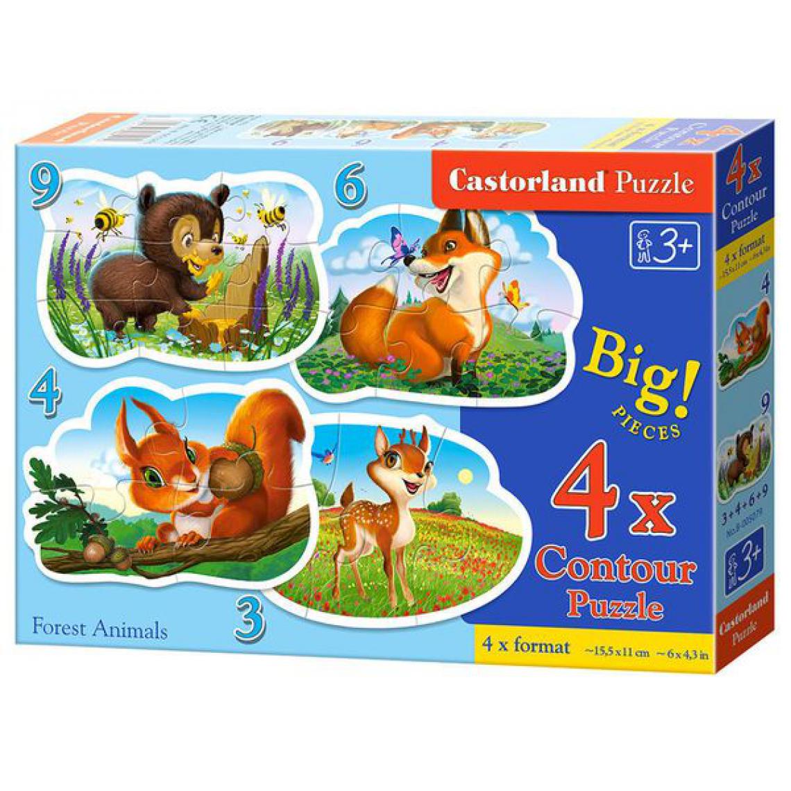 Castorland - Forest Animals, Puzzle 3+4+6+9 Teile - Castorland - Accessoires et pièces