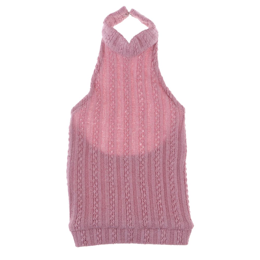 marque generique - Trendy Sexy Backless Knit Vest For 1/3 BJD SD 70cm Uncle Dolls Greyish Pink - Poupons