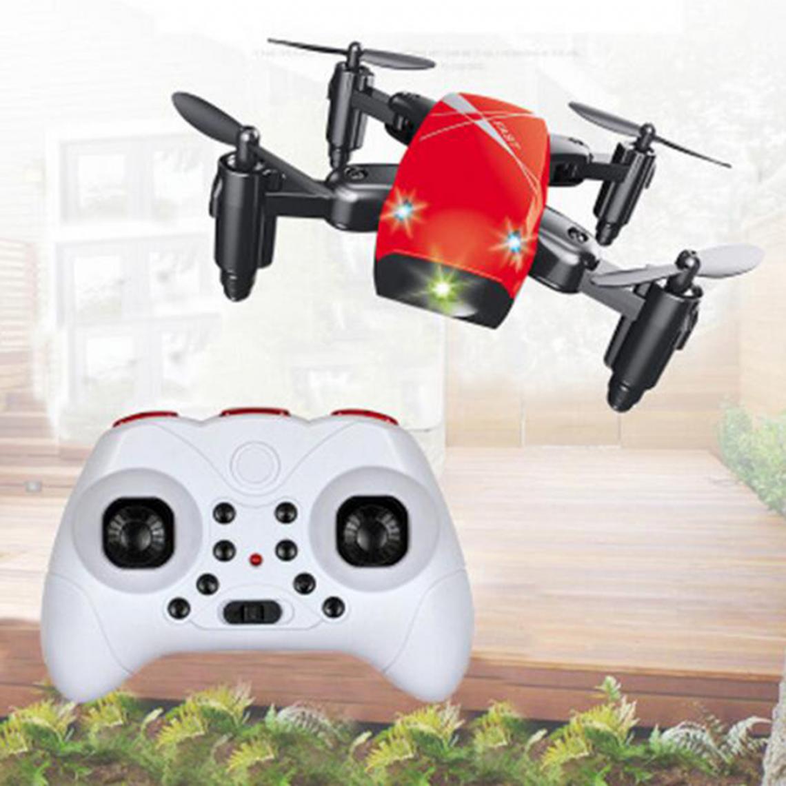marque generique - Mini Drone Quadricoptère De Poche Pliable Pour Enfants Débutants Rouge Avec Caméra - Voitures