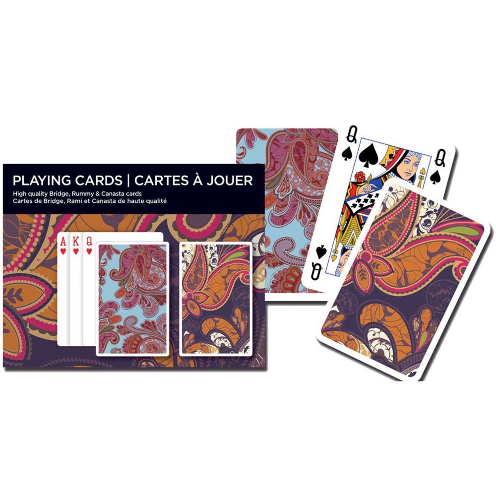 Piatnik - Jeux de cartes : Paisley 2 x 55 cartes - Jeux de cartes
