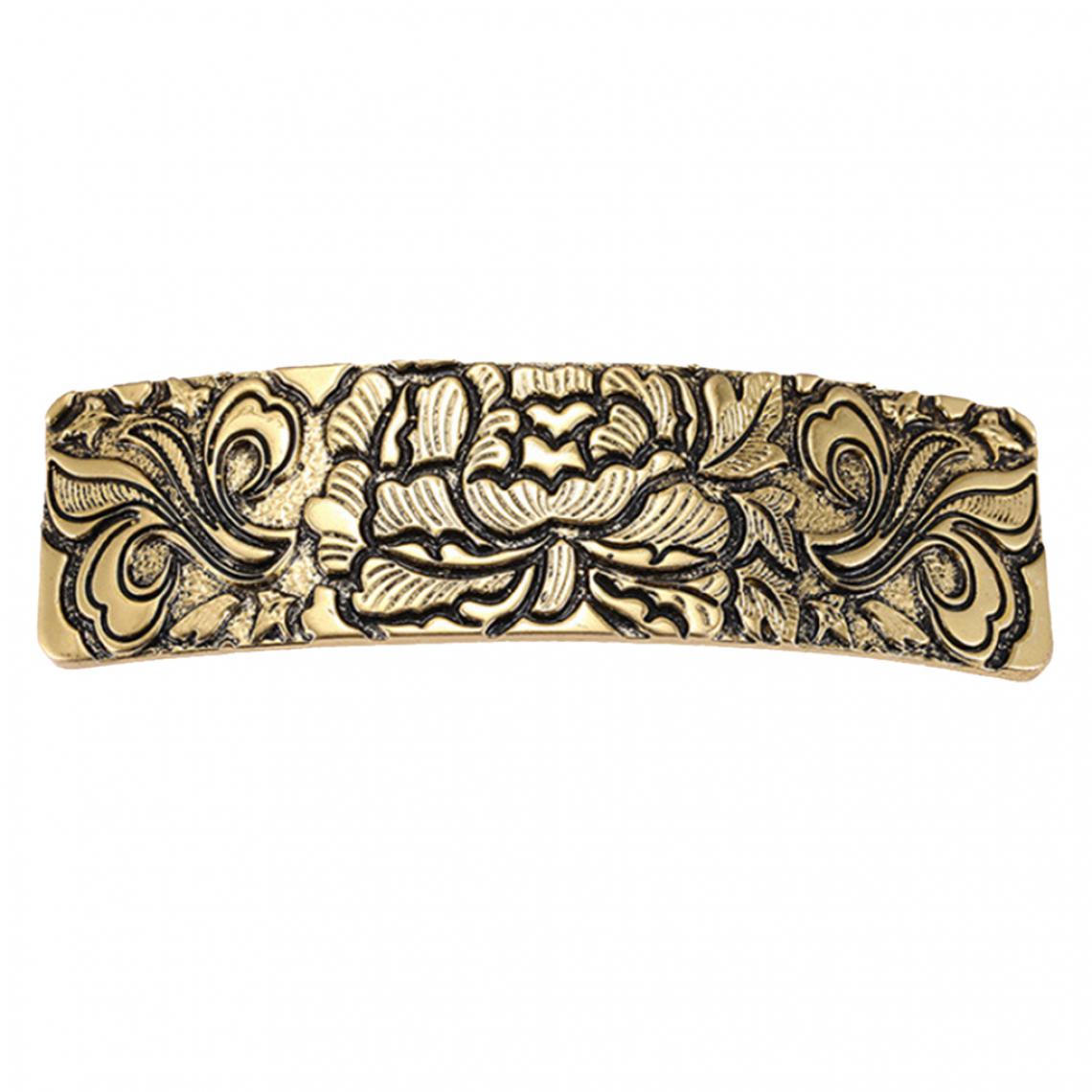 marque generique - Pince à Cheveux En épingle à Cheveux Sculptée Celtique Viking French Spring Barrette Gold 2 - Perles