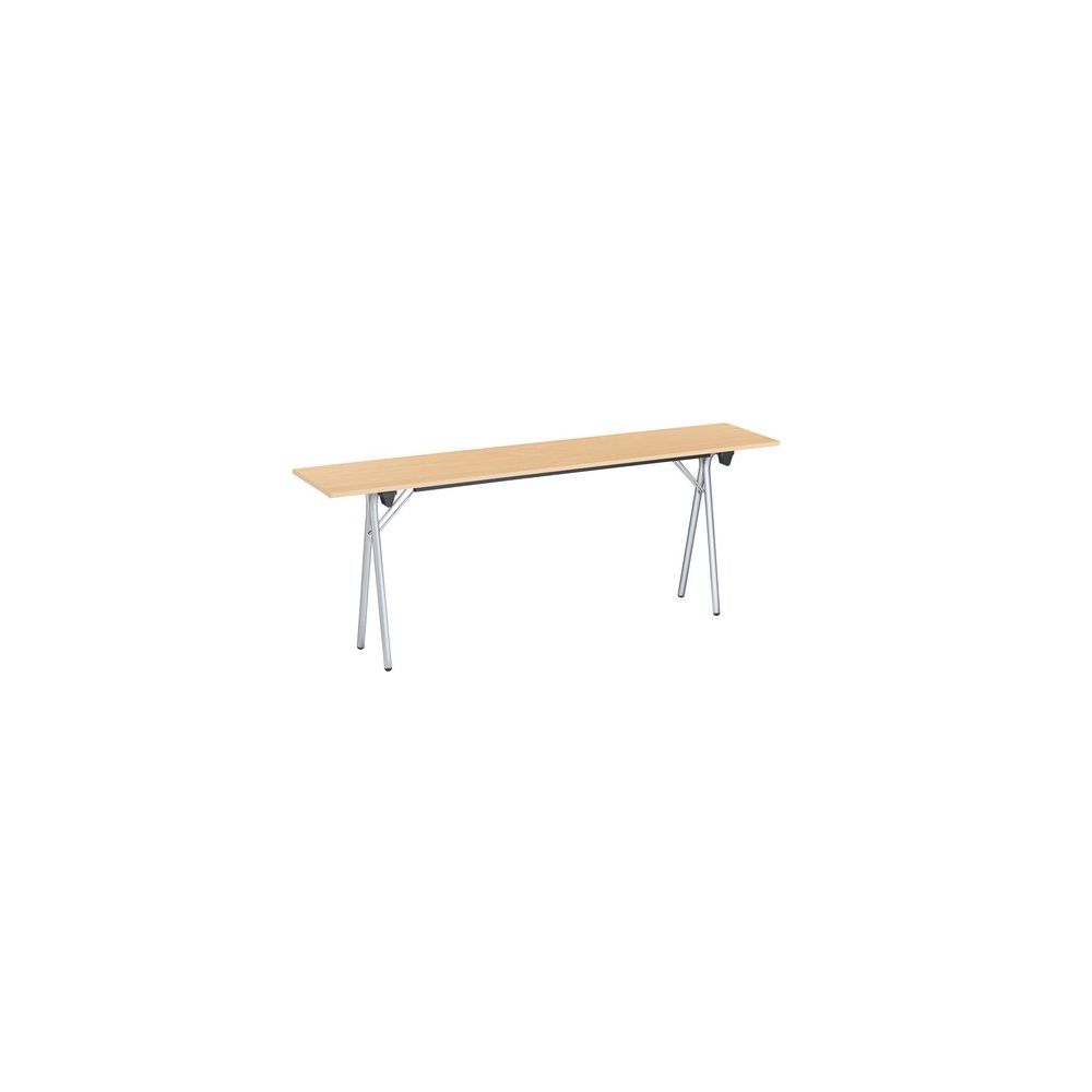 marque generique - Table pliantes étroite 200x40 cm plateau hêtre - pied alu - Bureaux