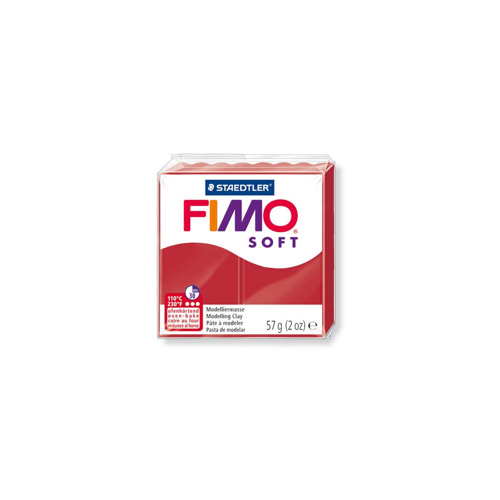 Fimo - Pâte Fimo 57 g Soft Rouge Noel 8020.2P - Fimo - Modelage