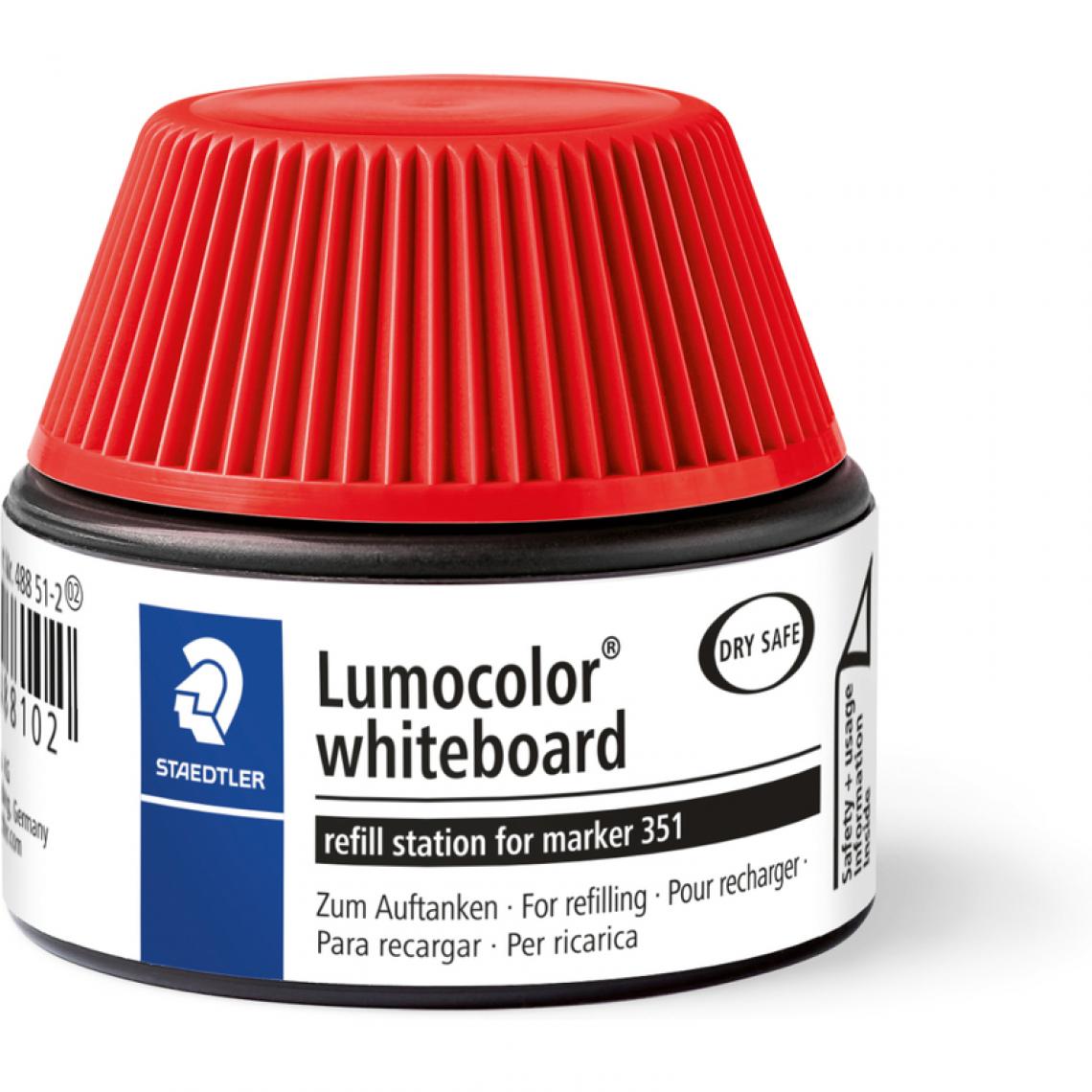 Staedtler - STAEDTLER Flacon de recharge Lumocolor 488 51, rouge () - Accessoires Bureau