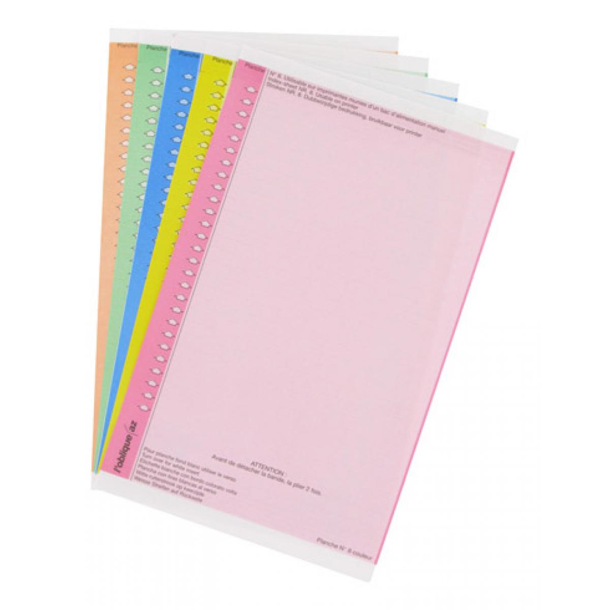 Oblique Az - Planche d'étiquettes dossier suspendu n°8 pour armoire 14,4 x 0,6 cm - couleurs assorties - Paquet de 270 étiquettes - Accessoires Bureau