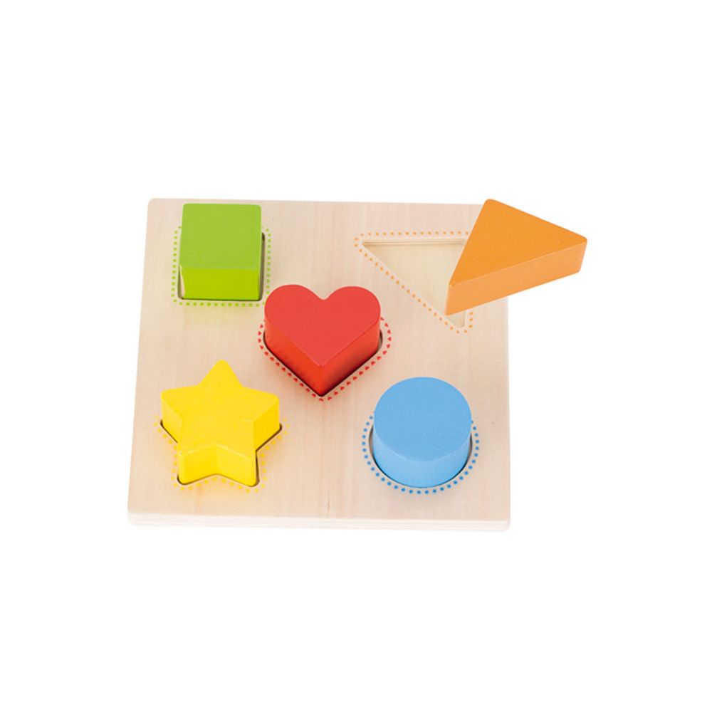 Goki - Puzzle Formes et couleurs 5 pièces - GOKI - Jeux d'éveil