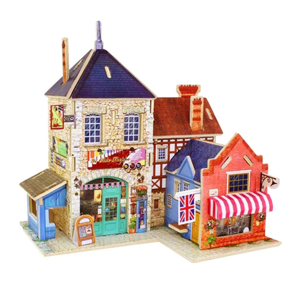 marque generique - Maison de poupée miniature 1/24 bricolage avec kit mobilier - Boutique 3d décor de scène de vie - Poupées