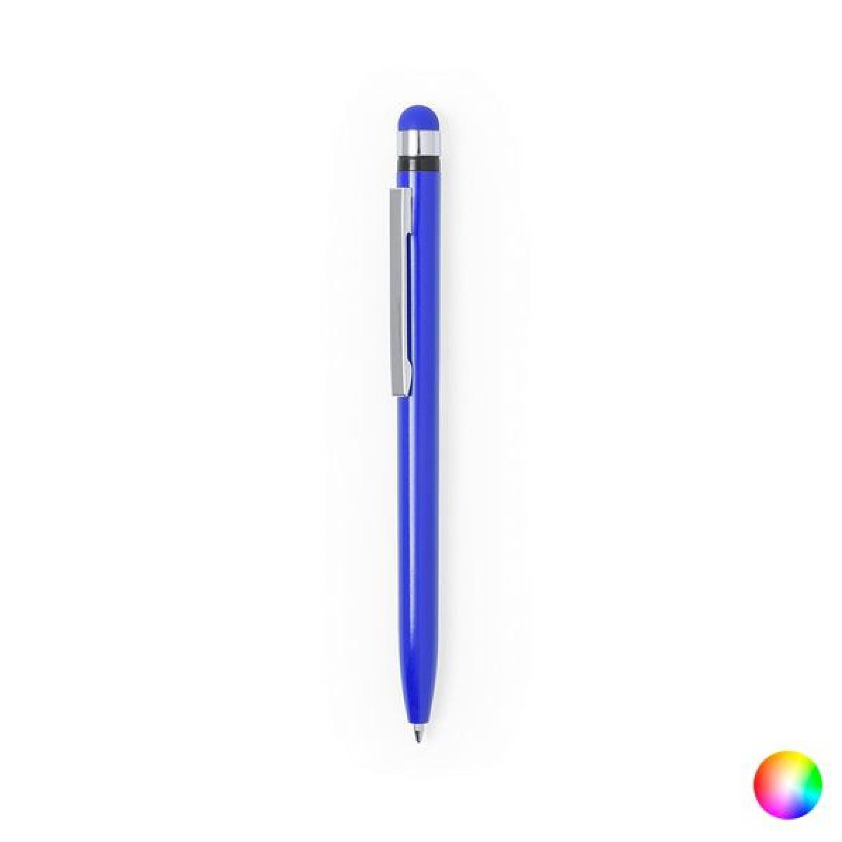 Totalcadeau - Stylo bleu avec pointe en caoutchouc stylet tactile - Stylo encre bleu design Couleur - Jaune pas cher - Accessoires Bureau