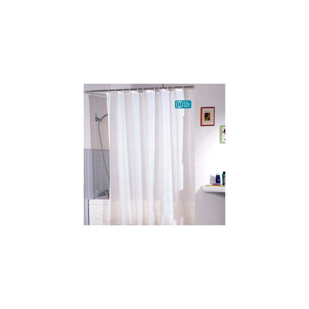 Msv - Rideau de douche polyester 120x200 blanc - Rideaux douche