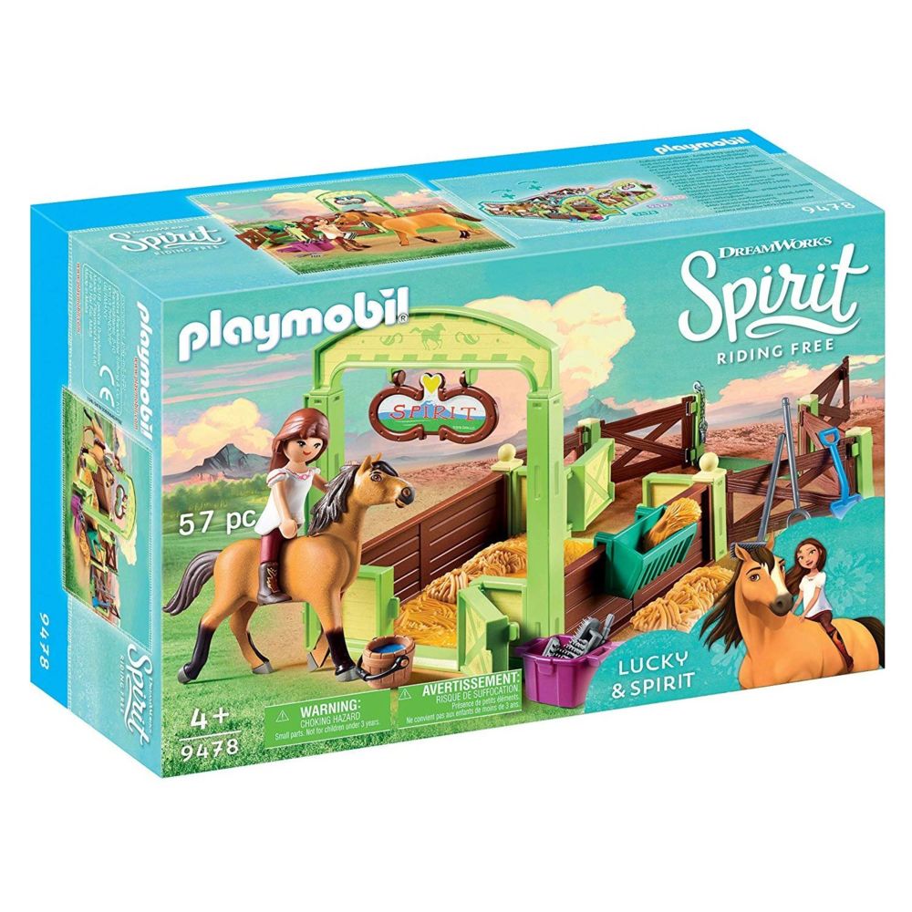 Playmobil - PLAYMOBIL 9478 - Spirit - Lucky et Spirit avec box - Playmobil