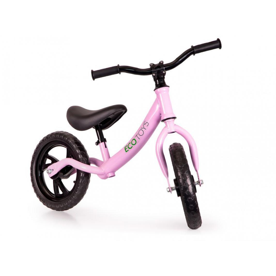 Hucoco - MSTORE | Draisienne vélo trotteur pousseur +18m enfant | Réglage selle et guidon en hauteur | Roues en mousse EVA - Rose - Voitures