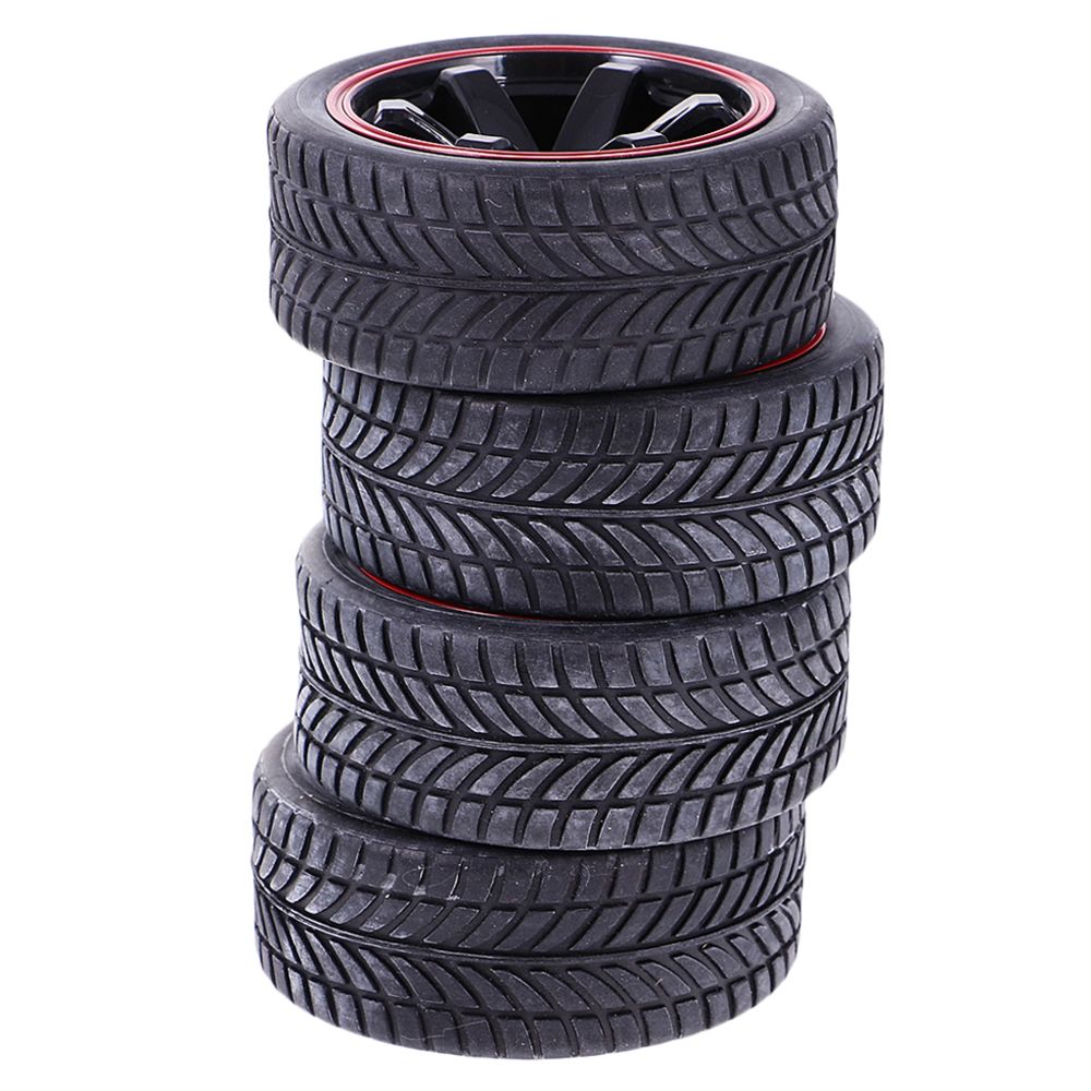 marque generique - 4 pièces en caoutchouc sur pneus de route pneu dérive pour 1/10 voiture pièces rc 701a-6085 - Moteurs et turbines