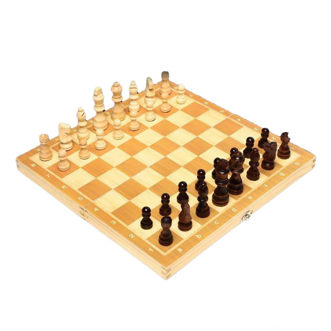 marque generique - Jeu D'échecs En Bois Classique Jeu De Société Pliant Jeu De Société D'échecs Jouet 39x39cm - Jeux éducatifs