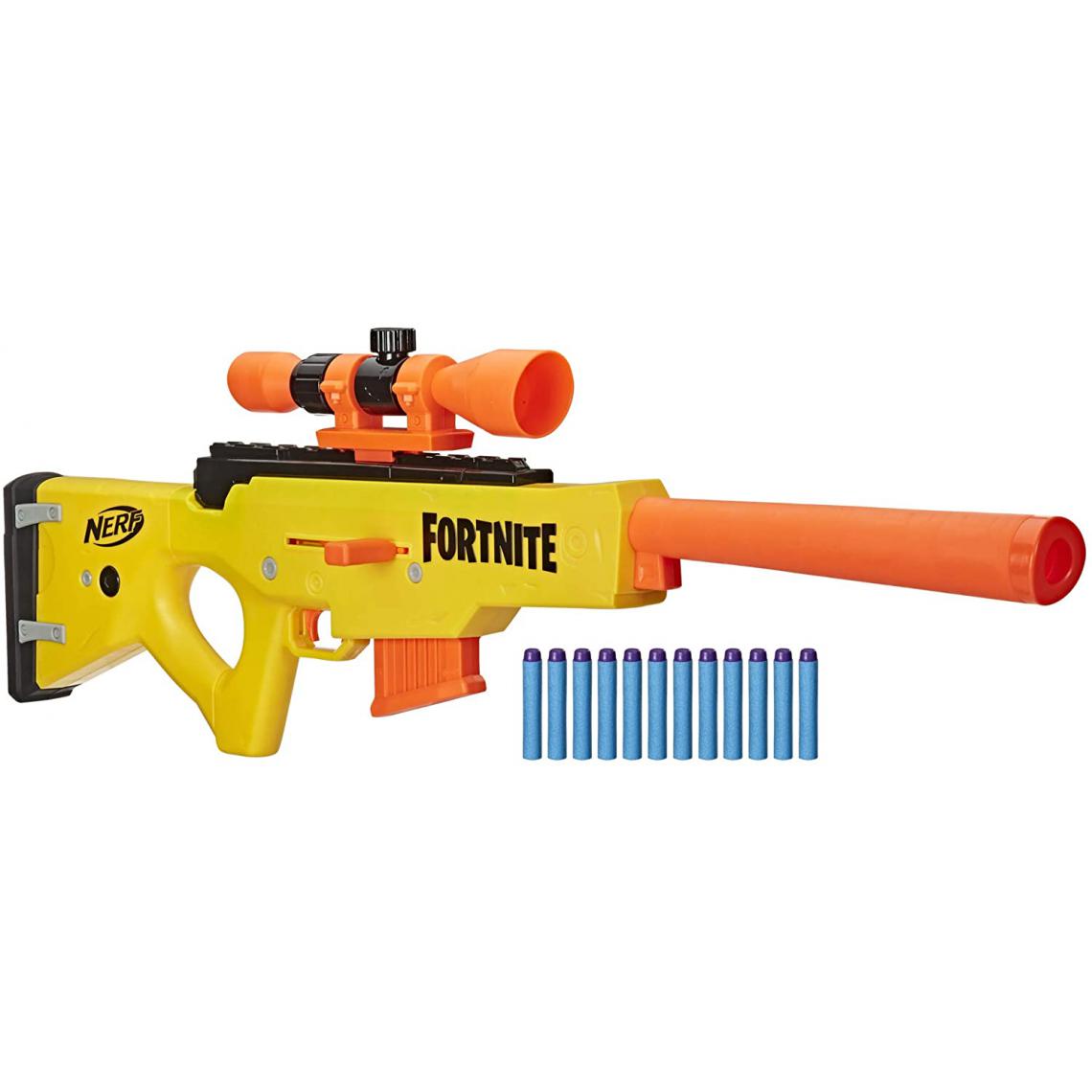 Nerf - pistolet et flechettes Nerf Fortnite Officielles jaune orange - Jeux d'adresse