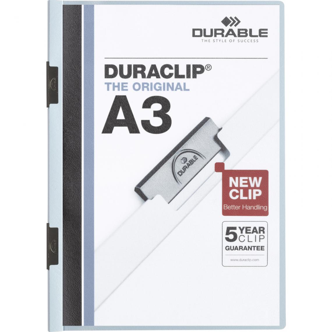 Durable - DURABLE Chemise à clip DURACLIP, A3, bleu () - Accessoires Bureau
