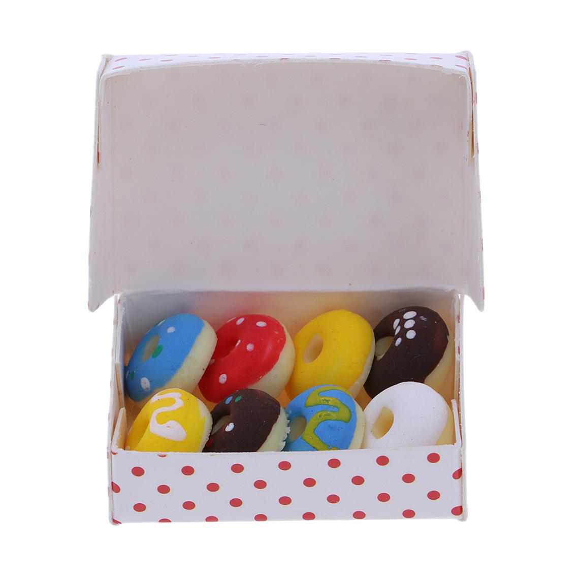 marque generique - Miniatures De Maison De Poupée 1:12 Donut Box Kitchen Accessories Room Items - Maisons de poupées