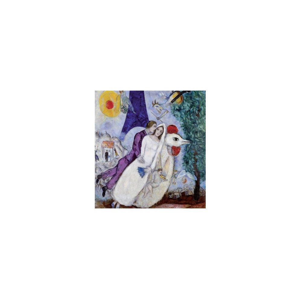 Puzzles Michele Wilson - Puzzle en bois - Art maxi 24 pièces - Chagall : Les mariées de la Tour Eiffel - Animaux