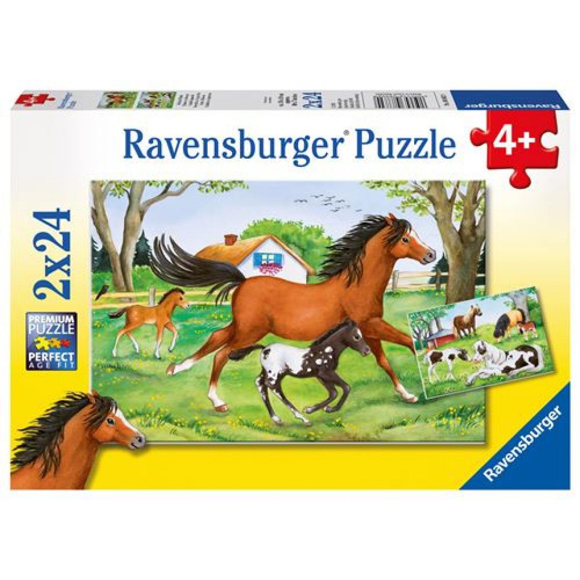 Ravensburger - Puzzles 2 x 24 pièces Ravensburger Monde de chevaux - Puzzles Enfants