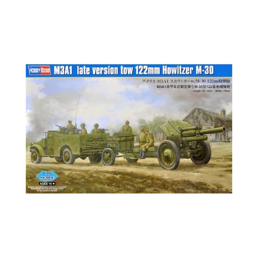 Hobby Boss - Maquette Camion M3a1 Late Version Tow 122mm Howitzer M-30 - Camions