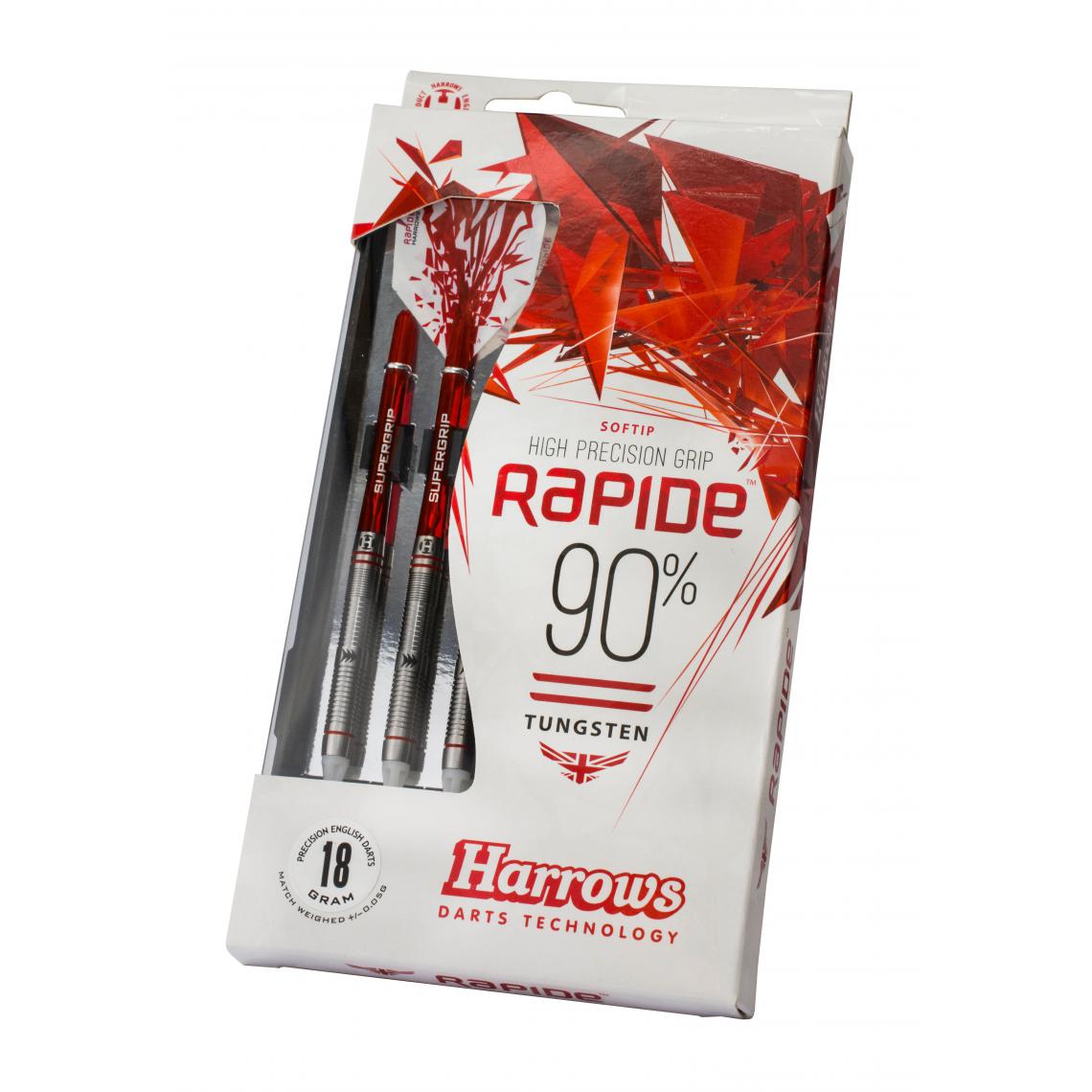 Harrows - Fléchettes HARROWS Rapide 16 grammes 90% Tungstene pointe nylon (Plusieurs modèles) 16GK A - Fléchettes