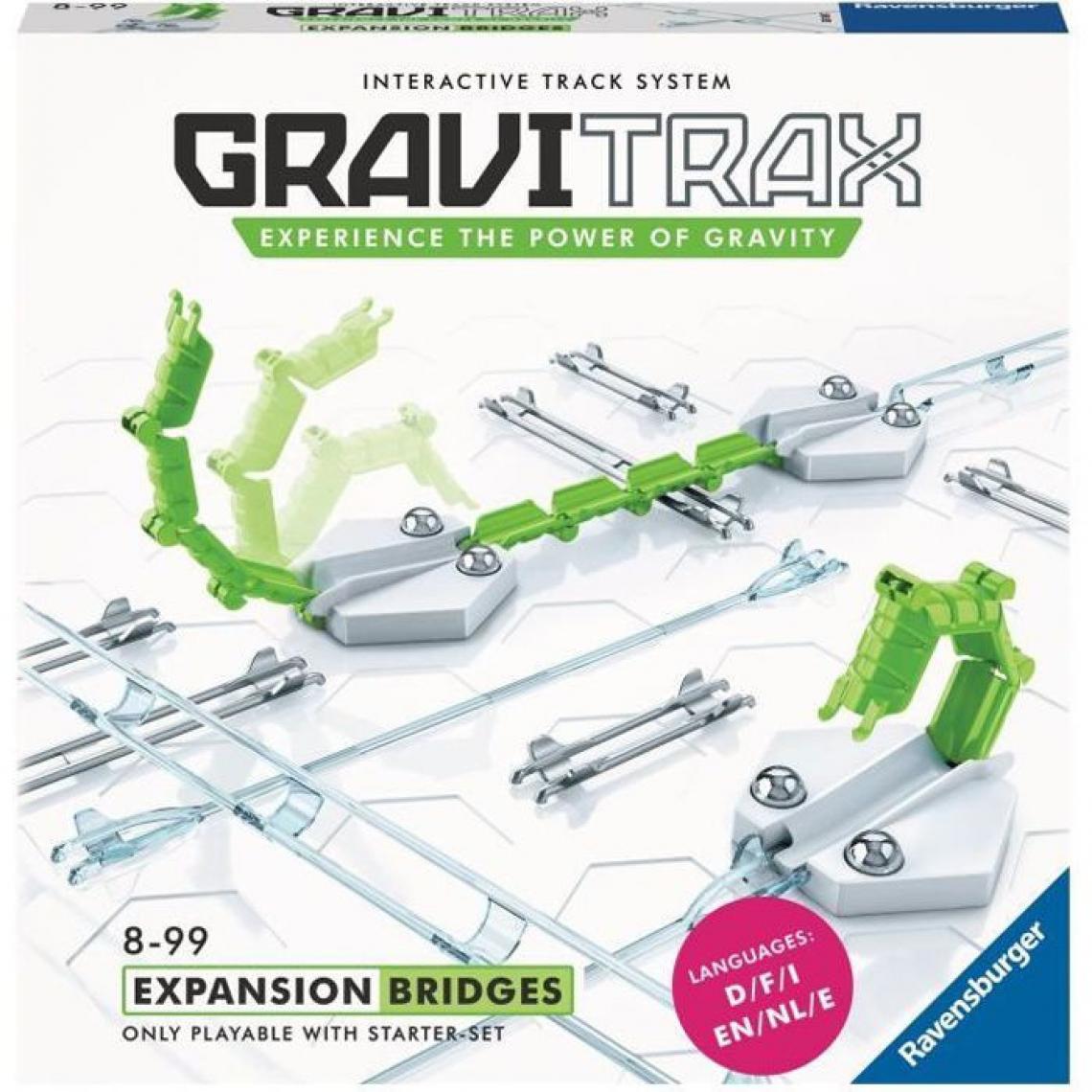 Ravensburger - GraviTrax Set d'extension Ponts/Rails - Jeu de construction STEM - Circuit de billes créatif - Ravensburger 13 pieces - des 8 a - Briques et blocs
