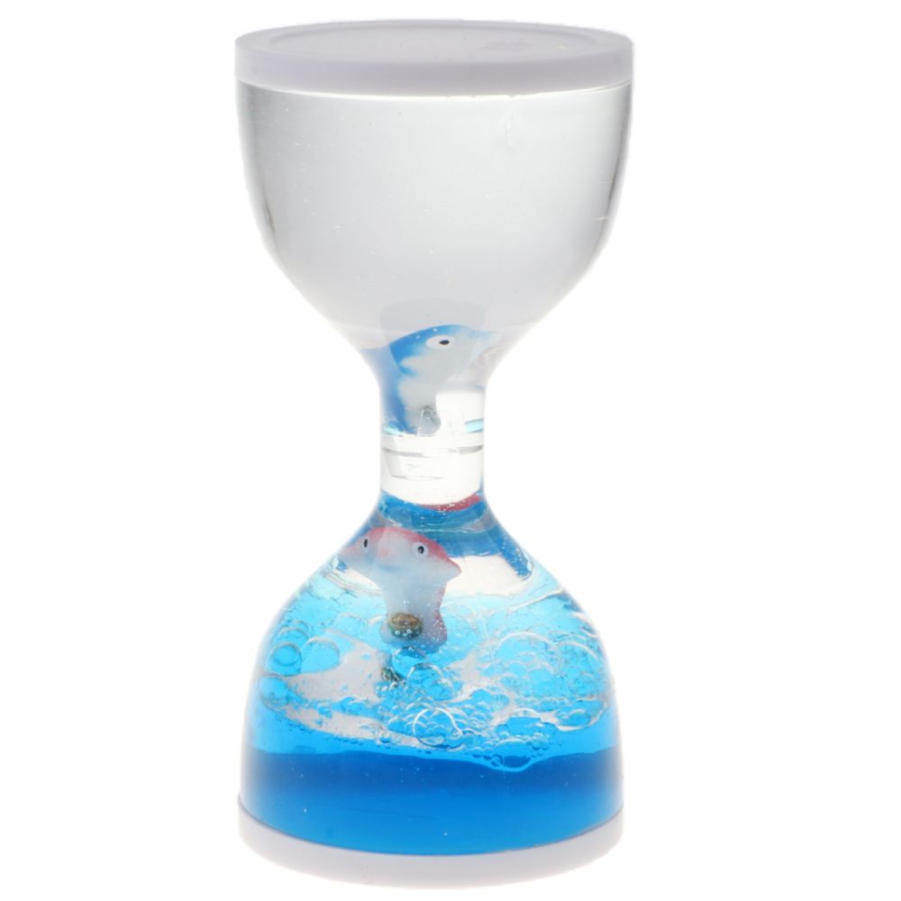 marque generique - animal huile liquide sablier flottant bulle mouvement minuterie sensoriel jouet bleu - Jeux éducatifs