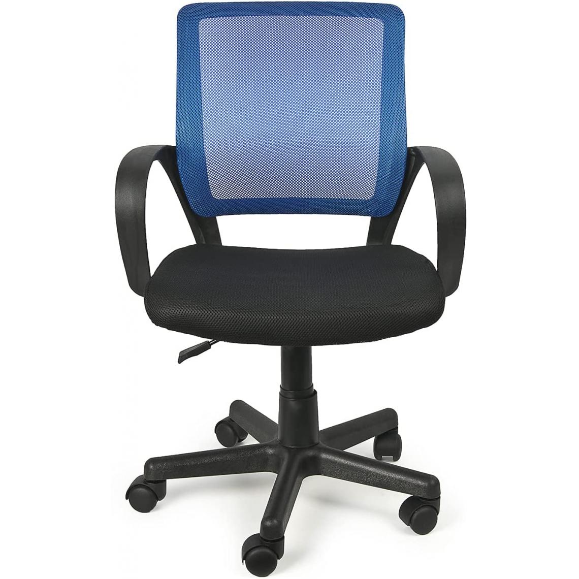 Leomark - Chaise de bureau pour enfants IVO bleue pivotant idéale pour le travail et le repos - Bureaux