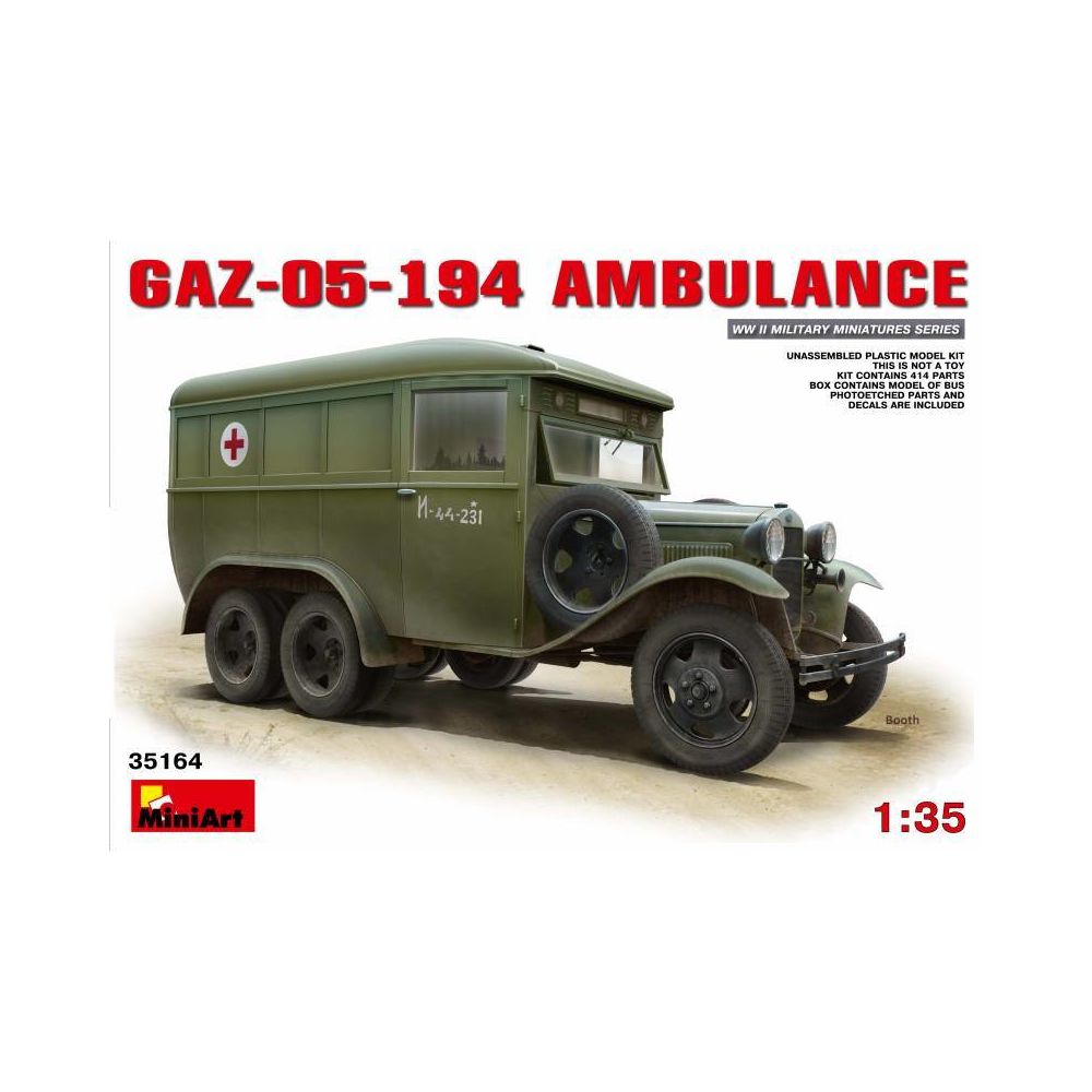 Mini Art - Maquette Voiture Maquette Camion Gaz-05-194 Ambulance - Voitures