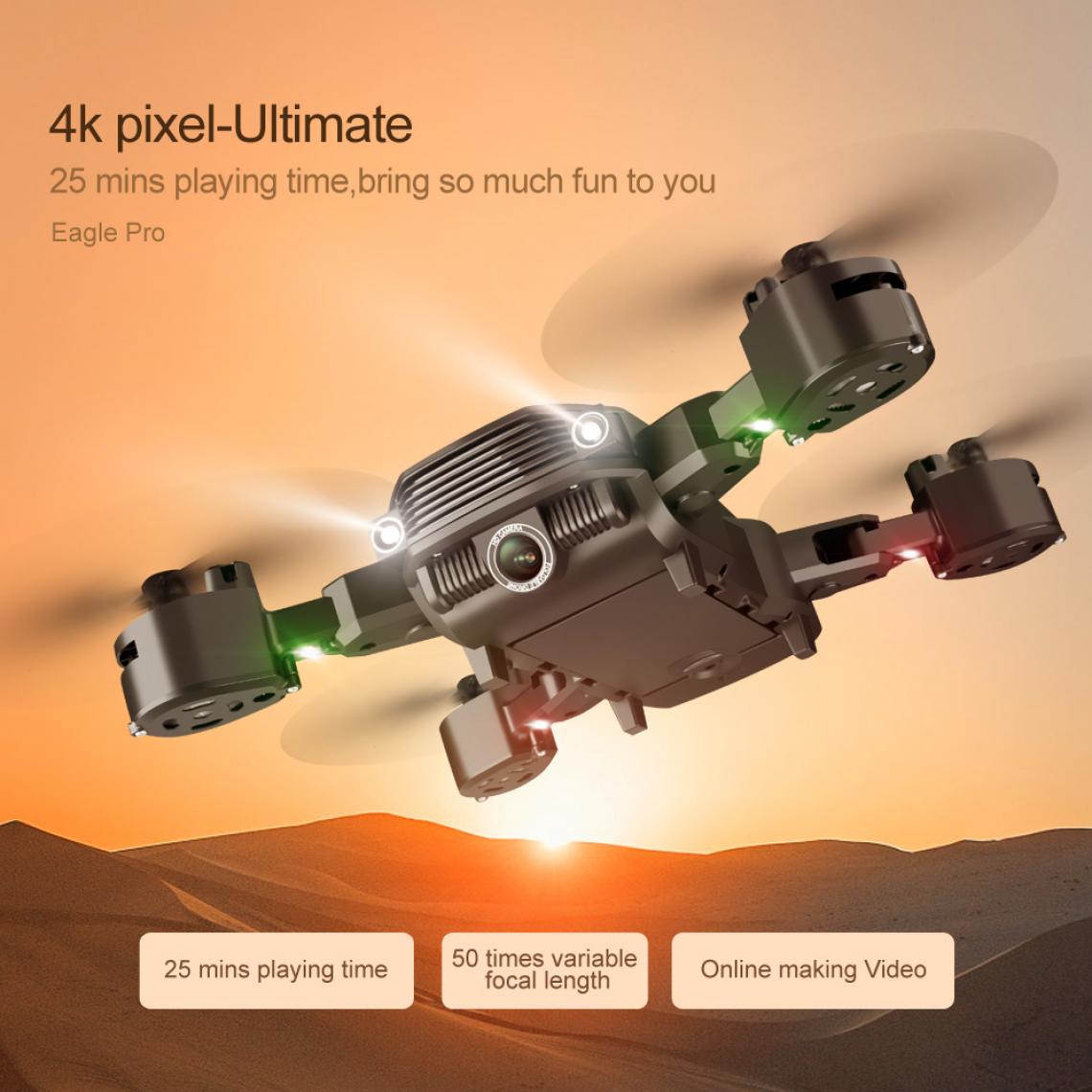 Universal - LS11 RC drone 4K avec caméra HD 1080P mini pliable parasite FPV WiFi drone professionnel quadcopter mode de tenue double caméra enfant jouet | RC Helicopter(Le noir) - Drone