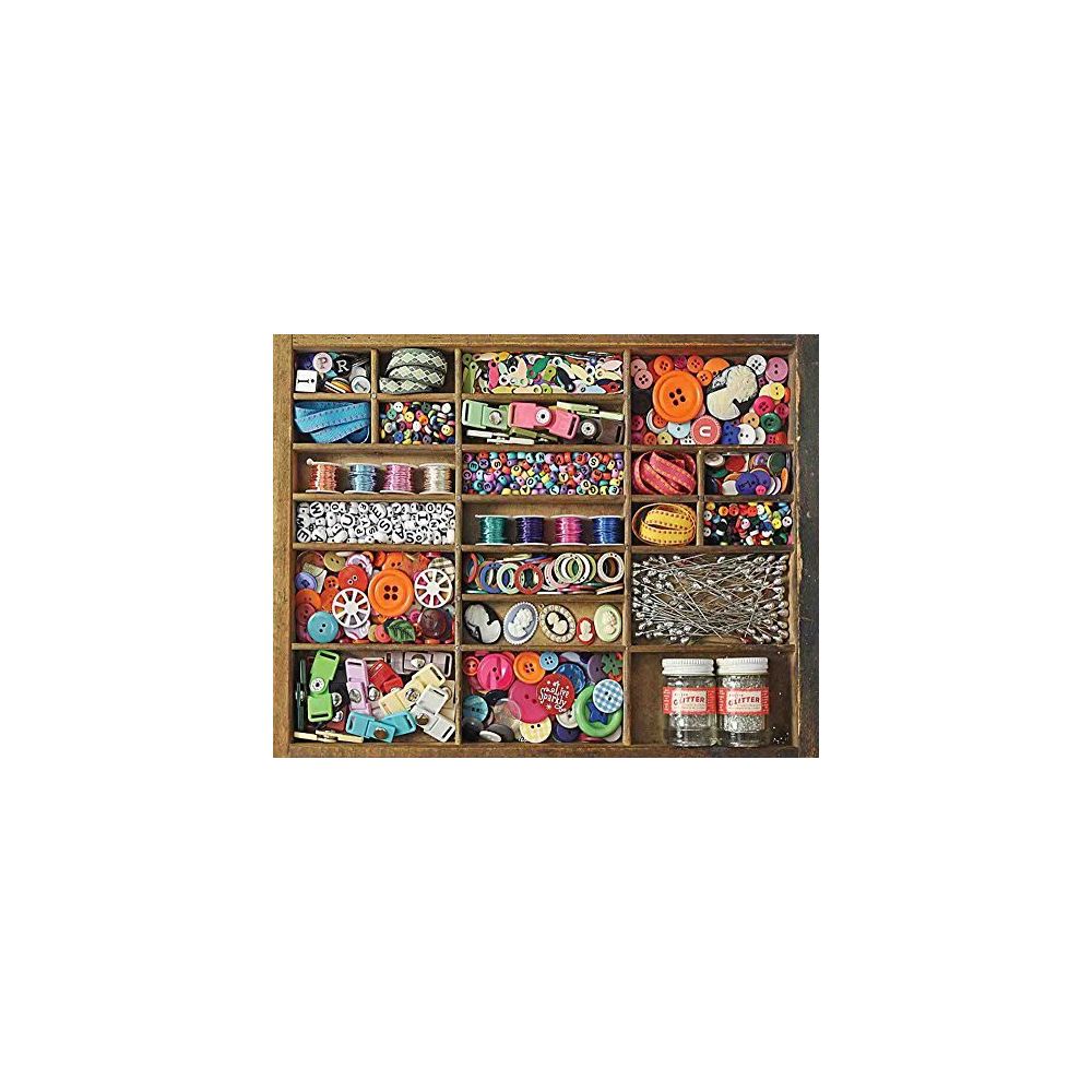 Springbok - Springbok Puzzles - The Sewing Box - 500 Piece Jigsaw Puzzle - Large 18 Inches by 235 Inches Puzzle - Made in USA - Unique Cut Interlocking Pieces - Accessoires Puzzles
