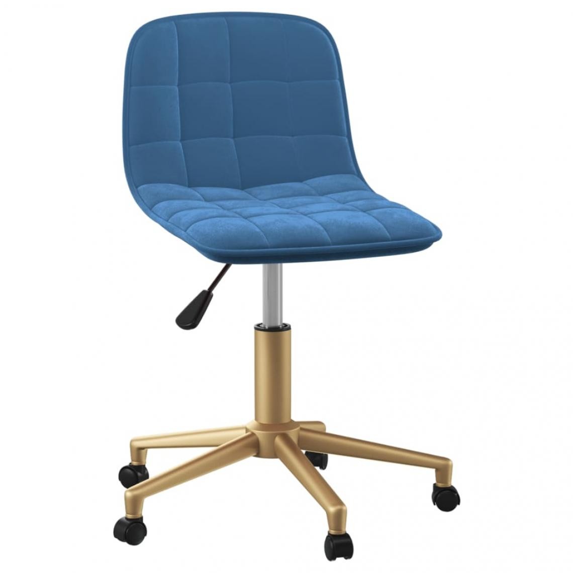 Vidaxl - vidaXL Chaise pivotante de bureau Bleu Velours - Bureaux