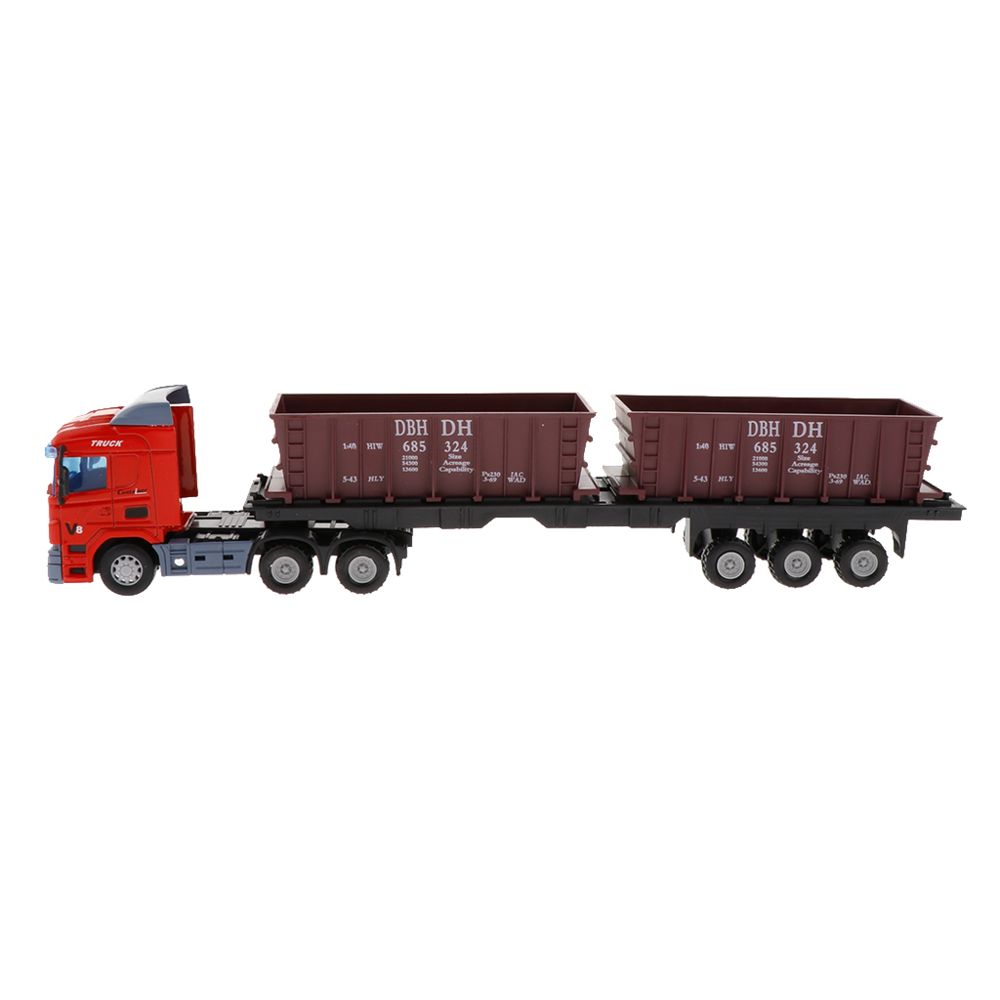 marque generique - 1:48 Diecast Cars Jouets véhicules d'ingénierie Carrier Truck Red - Voitures