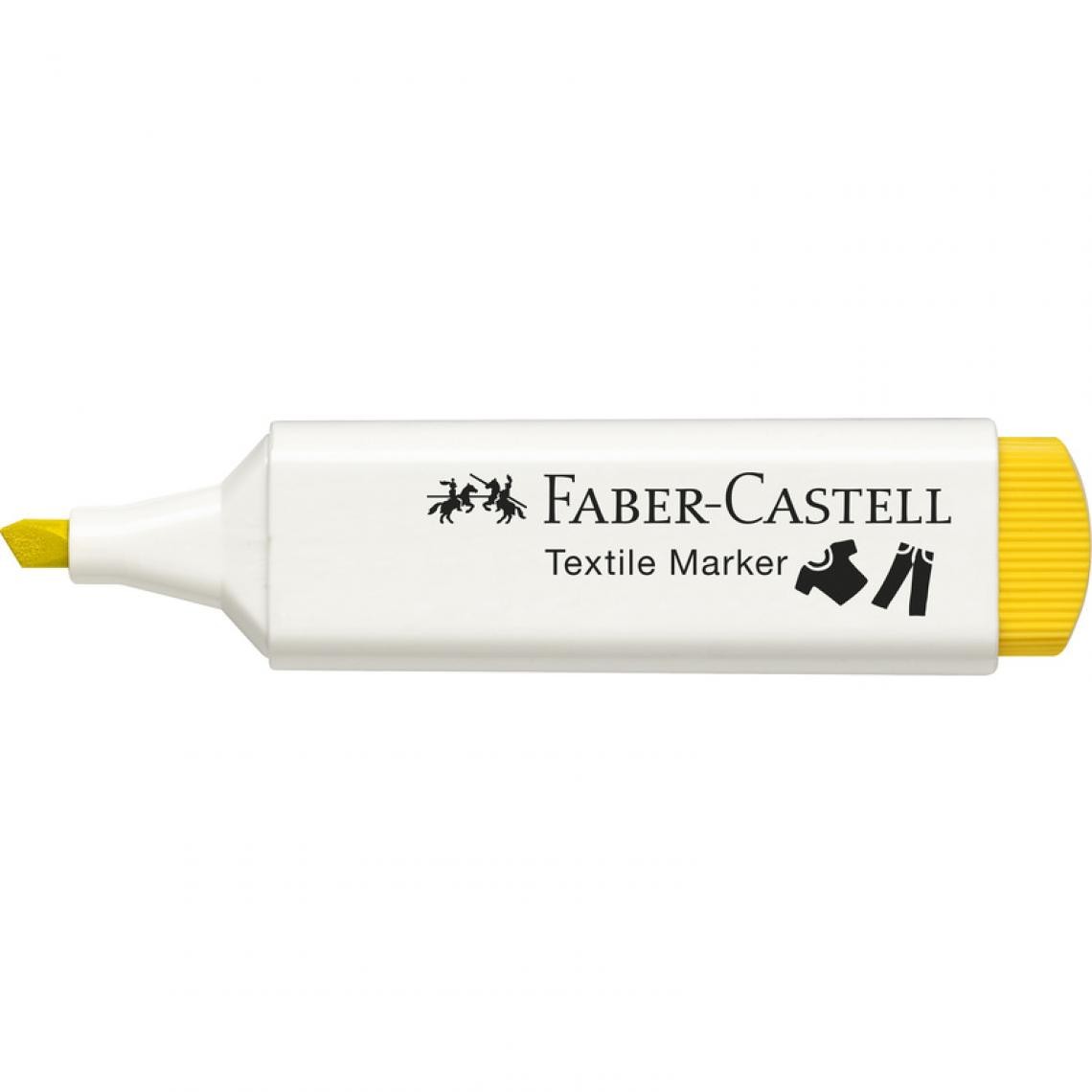 Faber-Castell - FABER-CASTELL Marqueur tissu, pointe biseautée, jaune () - Bricolage et jardinage