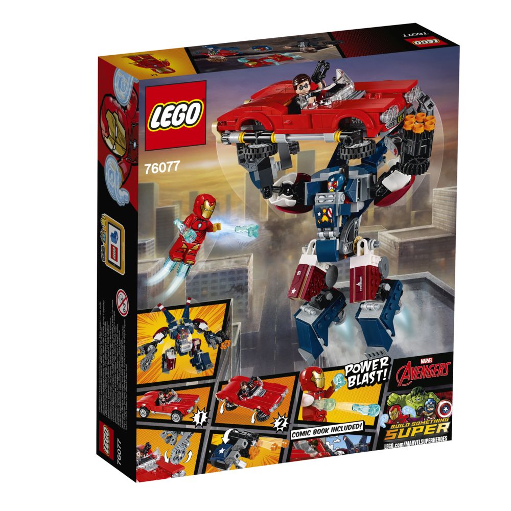 Lego - LEGO® Marvel Super Heroes - Iron Man : L'attaque de Detroit Steel - 76077 - Briques Lego