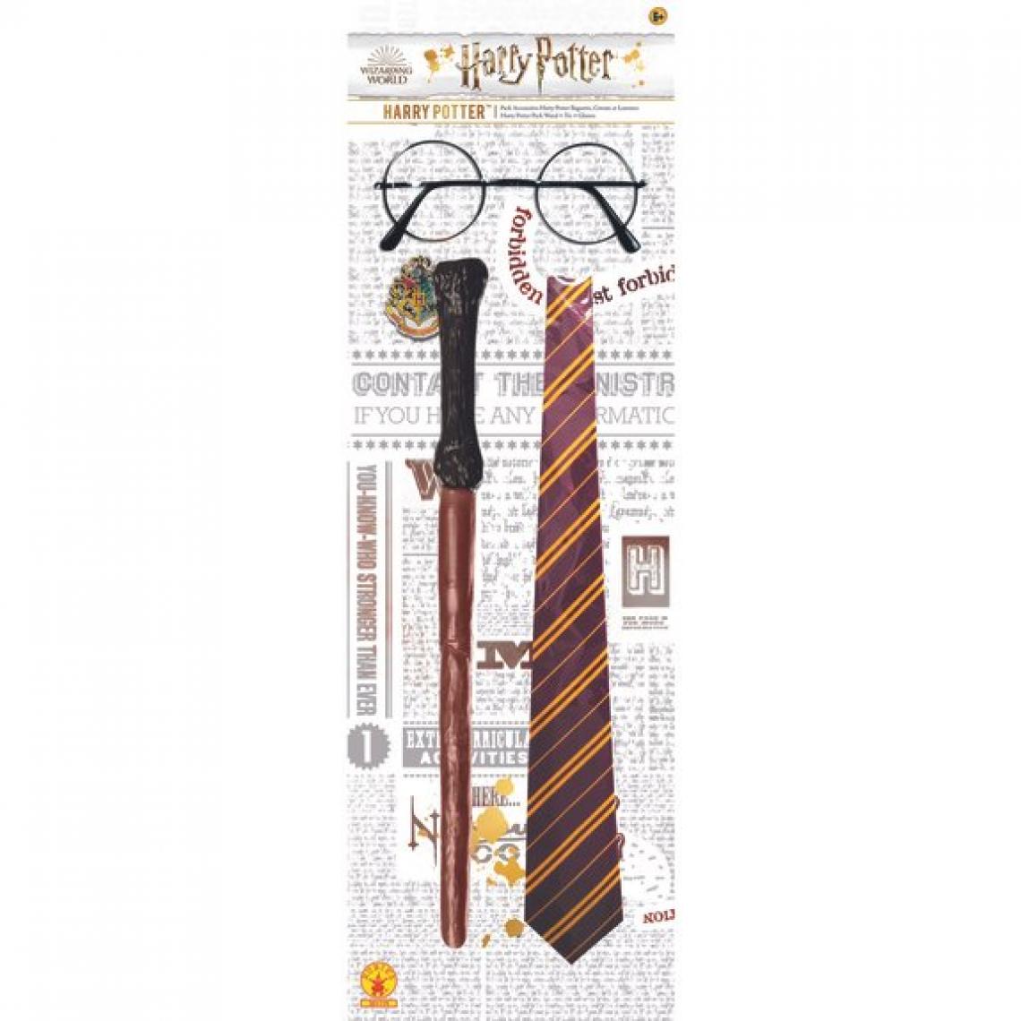Ludendo - Pack lunettes baguette cravate Hary Potter - Maquillage et coiffure