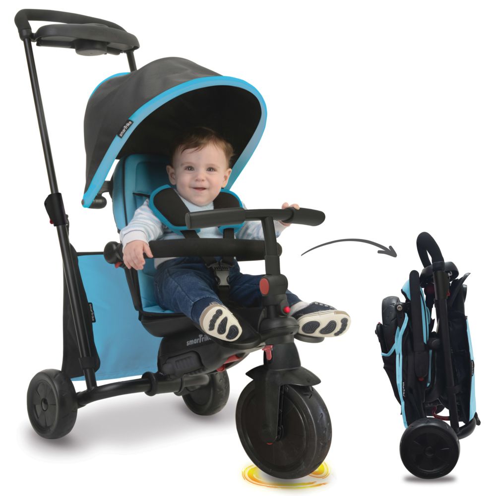 Smartrike - smarTrike tricycle évolutif 7 en 1 smarTfold 500 bleu pour bébé et enfant - Tricycle