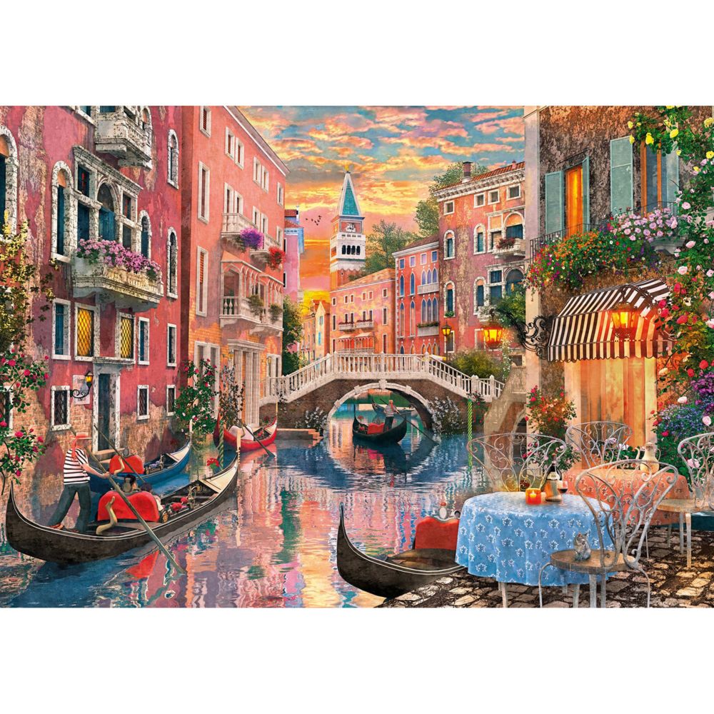 Clementoni - Puzzle 6000 pièces : Venise au coucher du soleil - Animaux