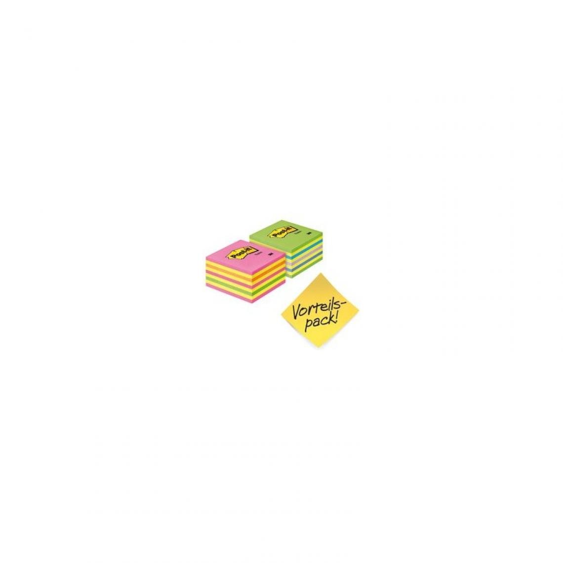 Post-It - Post-it Bloc-note cube, 76 x 76 mm, pack promo, assorti () - Accessoires Bureau