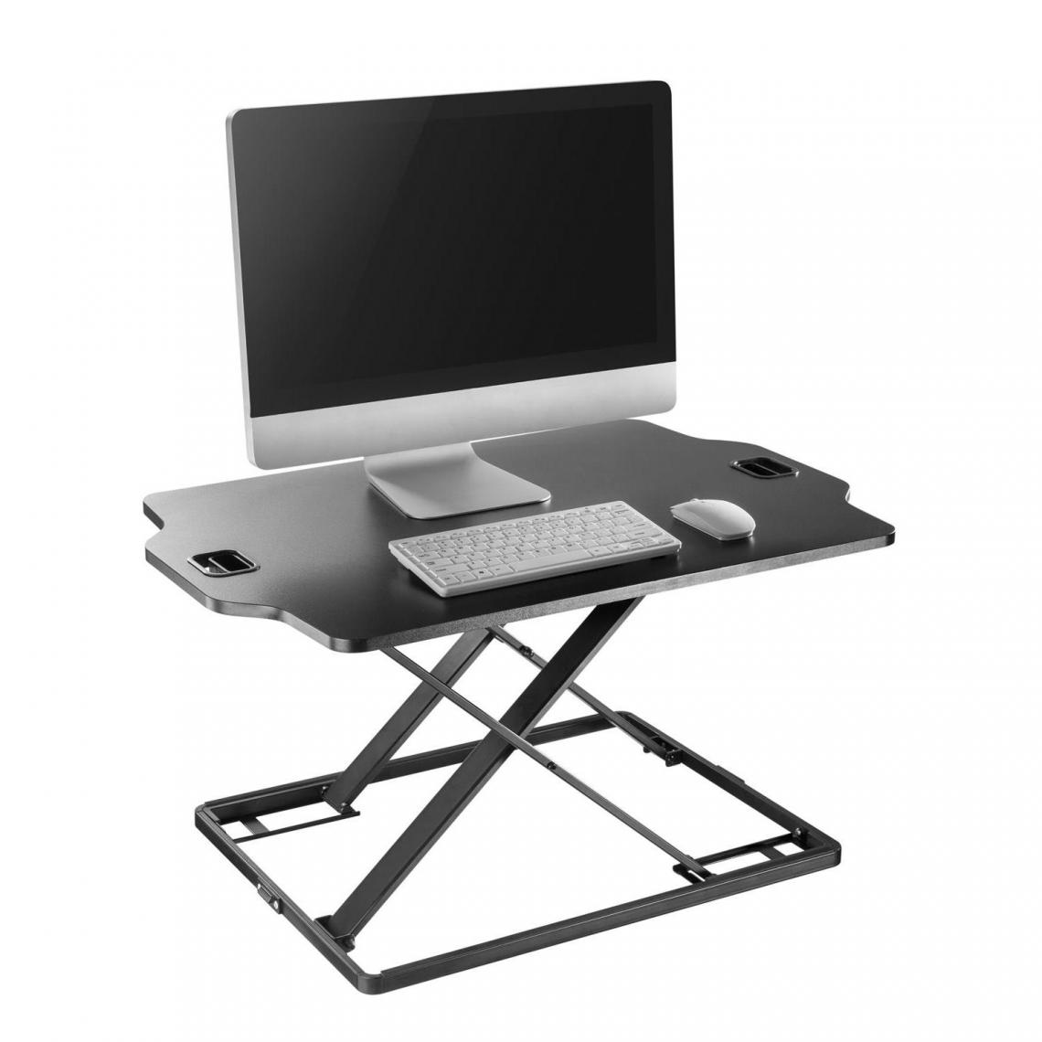 Sans Marque - Bureau assis-debout Repose-bureau réglable en hauteur avec vérin à gaz Convertisseur de bureau pour écran d'ordinateur portable jusqu'à 10 kg max. - Bureaux